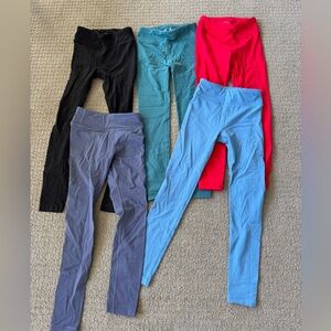 Athleta Girl Chit Chat Tight Leggings Lot of 5 Size XS 6